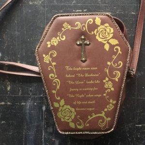 Brown leather harajuku crossbody bag